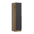 Dulap pentru haine, Minerva, Minar Kale, 45x190x52 cm, PAL, Antracit / Dore