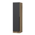 Dulap pentru haine, Minerva, Minar Kale, 45x190x52 cm, PAL, Antracit / Dore