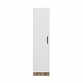 Dulap pentru haine, Minerva, Minar Kale, 45x190x52 cm, PAL, Alb / Dore