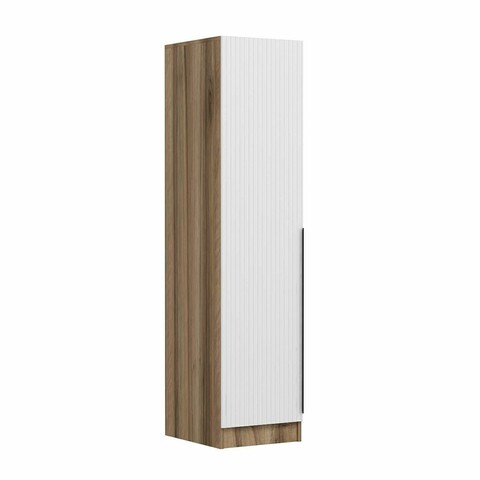Dulap pentru haine, Minerva, Minar Kale, 45x210x52 cm, PAL, Alb / Dore