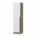 Dulap pentru haine, Minerva, Minar Kale, 45x210x52 cm, PAL, Alb / Dore