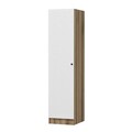 Dulap pentru haine, Minerva, Minar Kale, 45x210x52 cm, PAL, Alb / Dore