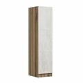 Dulap pentru haine, Minerva, Minar Kale, 45x190x52 cm, PAL, Alb / Dore