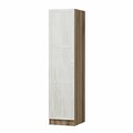 Dulap pentru haine, Minerva, Minar Kale, 45x190x52 cm, PAL, Alb / Dore