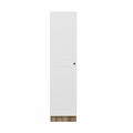 Dulap pentru haine, Minerva, Minar Kale, 45x210x52 cm, PAL, Alb / Dore