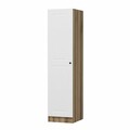 Dulap pentru haine, Minerva, Minar Kale, 45x210x52 cm, PAL, Alb / Dore
