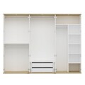 Dulap pentru haine, Minerva, Kale Line, 270x206x52 cm, PAL, Alb
