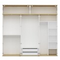 Dulap pentru haine, Minerva, Kale Line, 270x206x52 cm, PAL, Alb