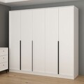 Dulap pentru haine, Minerva, Lara, 60x210x229 cm, PAL, Alb