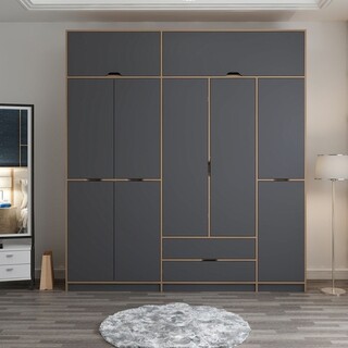 232x253x52 cm, Antracit;Dore