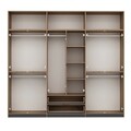 Dulap pentru haine, Minerva, Elina, 277x253x52 cm, PAL, Antracit / Dore