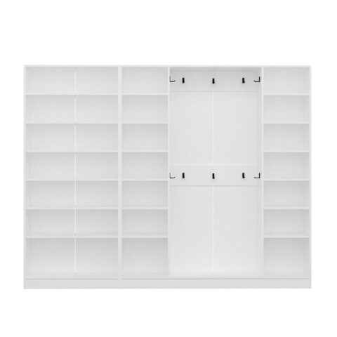 Cuier de perete, Minerva, Kale, 270x210x35 cm, PAL, Alb