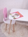 Set masa si scaun pentru copii, Bambini, Bunny One Chair Set, MDF , Roz/Alb