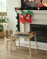 Set masa si scaun pentru copii, Bambini, Bunny One Chair Set, MDF , Maro