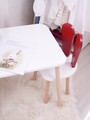 Set masa si scaun pentru copii, Bambini, Bunny One Chair Set, MDF , Rosu/Alb