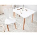 Set masa si scaun pentru copii, Bambini, Bunny One Chair Set, MDF , Alb