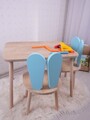 Set masa si scaun pentru copii, Bambini, Bunny One Chair Set, MDF , Albastru bebeluș / Maro