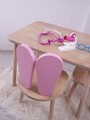 Set masa si scaun pentru copii, Bambini, Bunny One Chair Set, MDF , Roz/Maro