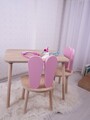 Set masa si scaun pentru copii, Bambini, Bunny Two Chair Set, MDF , Roz/Maro