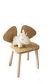 Scaun pentru copii, Bambini, Mickey Chair, 30x30x25 cm, MDF , Maro