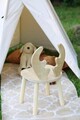 Scaun pentru copii, Bambini, Deer Chair, 30x30x25 cm, MDF , Maro