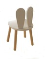 Scaun pentru copii, Bambini, Bunny Chair, 30x30x25 cm, MDF , Alb
