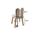 Scaun pentru copii, Bambini, Bunny Chair, 30x30x25 cm, MDF , Alb