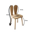Scaun pentru copii, Bambini, Bunny Chair, 30x30x25 cm, MDF , Maro