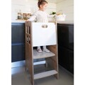 Turn de invatare, Bambini, Kule, 90x40x41 cm, MDF , Maro/Alb
