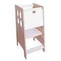 Turn de invatare, Bambini, Kule, 90x40x41 cm, MDF , Maro/Alb