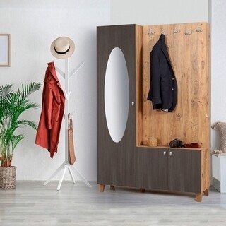 Atlantic Pine Anthracite, Dulap cu pantofar 125x36x196 cm
