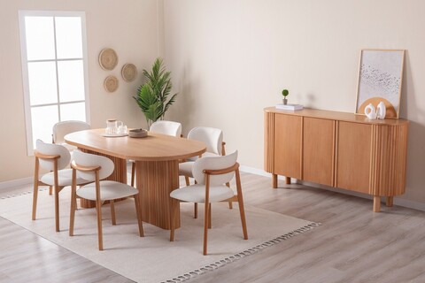 Masa, Alfa Design, Lugias, 180x75x90 cm, MDF , Fag