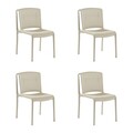 Set scaune 4 piese, Tilia, Nes, Polipropilena, Bej