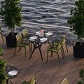 Set scaune 4 piese, Tilia, Louise Xl, Polipropilena, Kaki