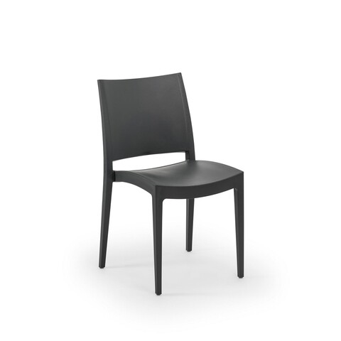 Set scaune 4 piese, Tilia, Specto, Polipropilena, Antracit