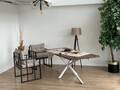 Picioare de masă metalice, Modara, Ahtapot, 150x71x78 cm, Metal, Alb