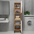 Dulap multifunctional, Arnetti, Daminol, 35x153 cm, PAL, Pin Atlantic / Alb