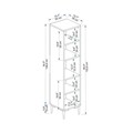 Dulap multifunctional, Arnetti, Daminol, 35x153 cm, PAL, Pin Atlantic / Alb