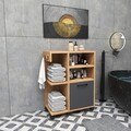 Dulap multifunctional, Arnetti, Rebusa, 60x80 cm, PAL, Pin Atlantic / Antracit