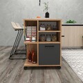 Dulap multifunctional, Arnetti, Rebusa, 60x80 cm, PAL, Pin Atlantic / Antracit
