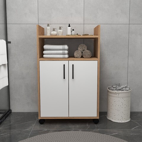 Dulap multifunctional, Arnetti, Tiraks, 60x97 cm, PAL, Pin Atlantic / Alb
