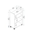 Dulap multifunctional, Arnetti, Tiraks, 60x97 cm, PAL, Pin Atlantic / Alb