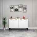 Consola, Arnetti, Frezya, 120x75x29 cm, PAL, Stejar Safir / Alb