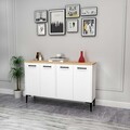 Consola, Arnetti, Frezya, 120x75x29 cm, PAL, Stejar Safir / Alb