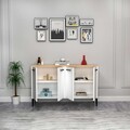 Consola, Arnetti, Frezya, 120x75x29 cm, PAL, Stejar Safir / Alb