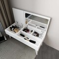 Masa de machiaj, Hanah Home, Riva, 79.4x31x35 cm, Alb