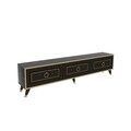 Comoda TV, Arnetti, Sona 180, 180x45 cm, PAL, Negru