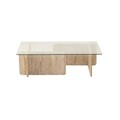 Masuta de cafea, Neostill, Escape, 105x30x65 cm, Blat: 100% STICLA, Travertin