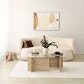 Masuta de cafea, Neostill, New Escape, 105x40x65 cm, Blat: 100% STICLA, Travertin