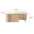 Masuta de cafea, Neostill, New Escape, 105x40x65 cm, Blat: 100% STICLA, Travertin
